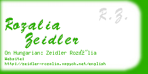 rozalia zeidler business card